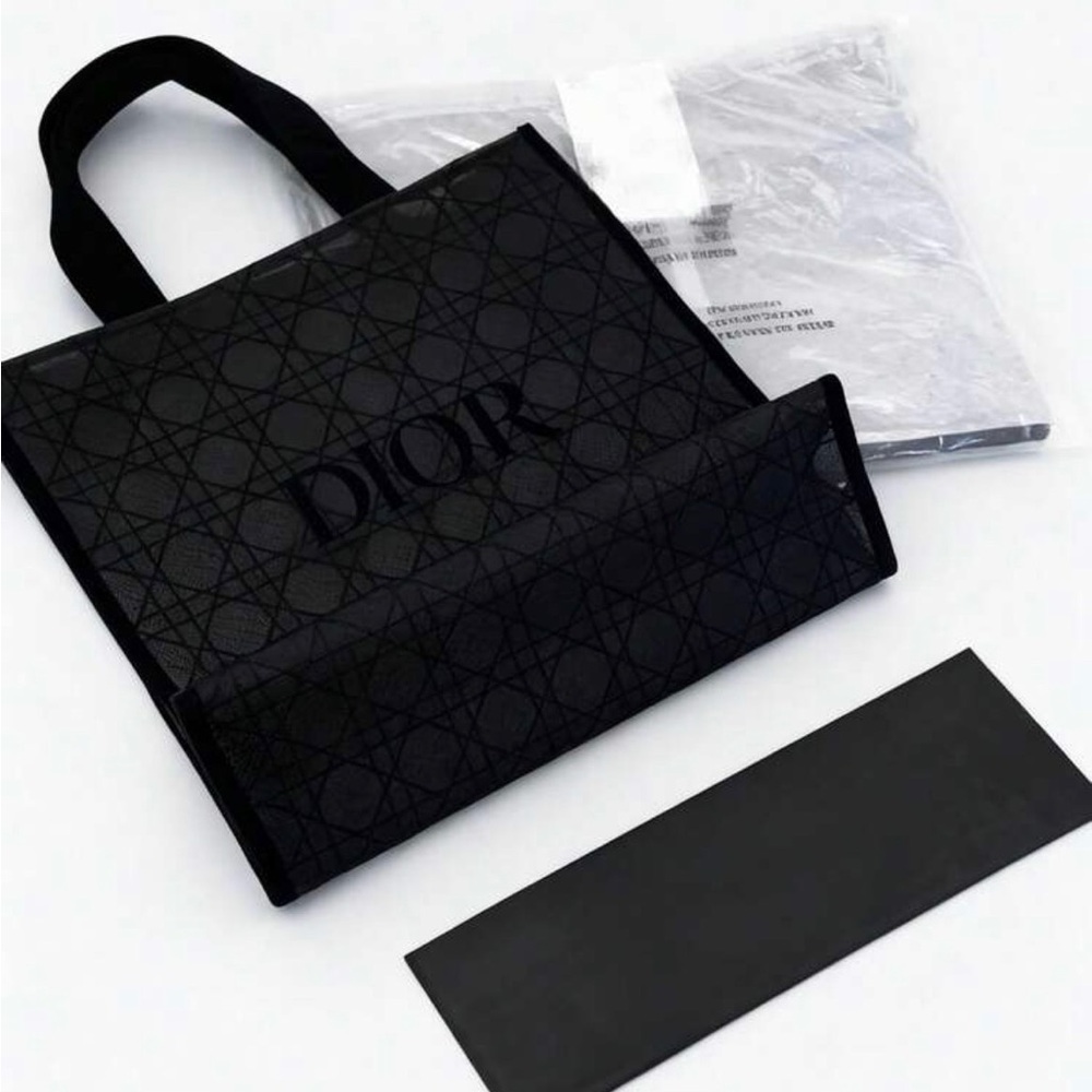 Dior VIP Black Mesh Tote Bag - Picture 3 of 6
